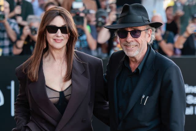 <p>GTres / SplashNews</p> Monica Bellucci and Tim Burton