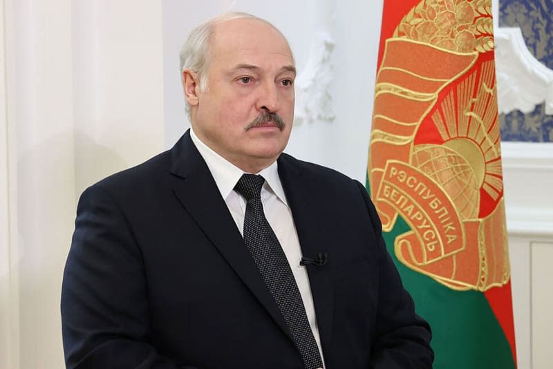 Belarusian President Aleksandr Lukashenko is pictured during an interview. -/Belrusian Presidency/dpa