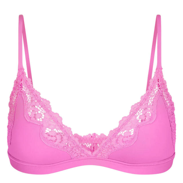 SKIMS, Intimates & Sleepwear, Skims Jelly Sheer Rhinestone Heart Bralette  In Petal New