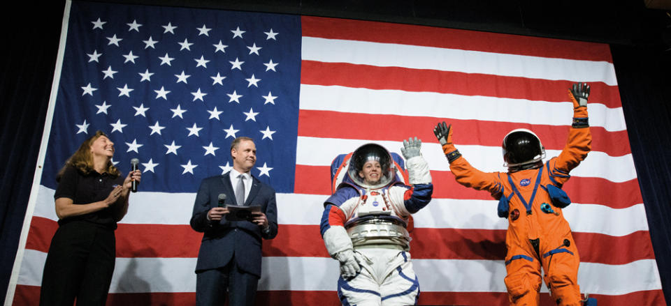 How does the new Artemis spacesuit differ from the suits used on the Apollo missions?