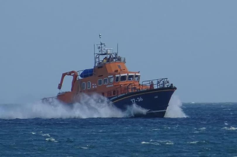 Lifeboat at sea