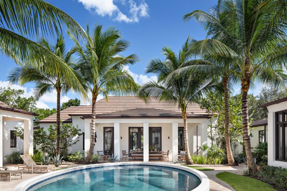 wellington, florida, home designed by tom scheerer courtyard