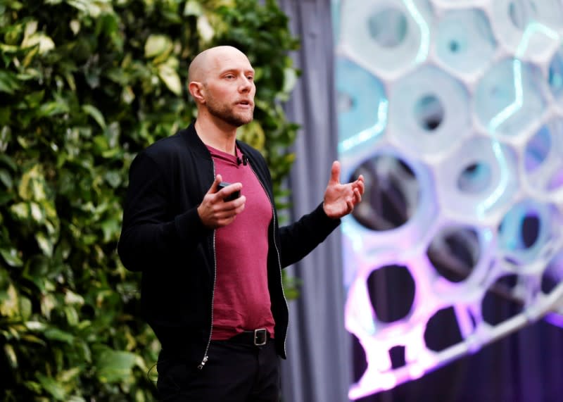 Microsoft Chief Environmental Officer Joppa speaks as the company announces plans to be carbon negative by 2030 and to negate all the direct carbon emissions ever made by the company by 2050 at their campus in Redmond