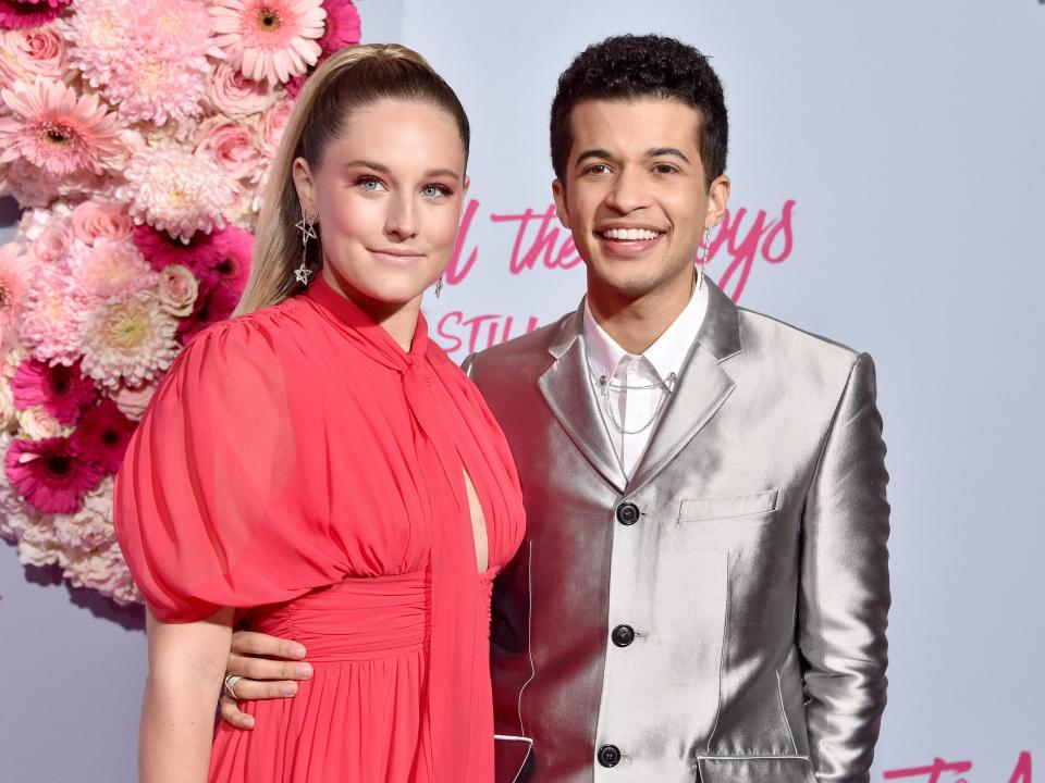 Ellie Woods and Jordan Fisher at an event in 2020.