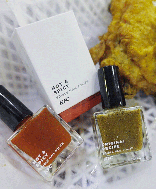 KFC's new edible nail polish. Photo: Instagram