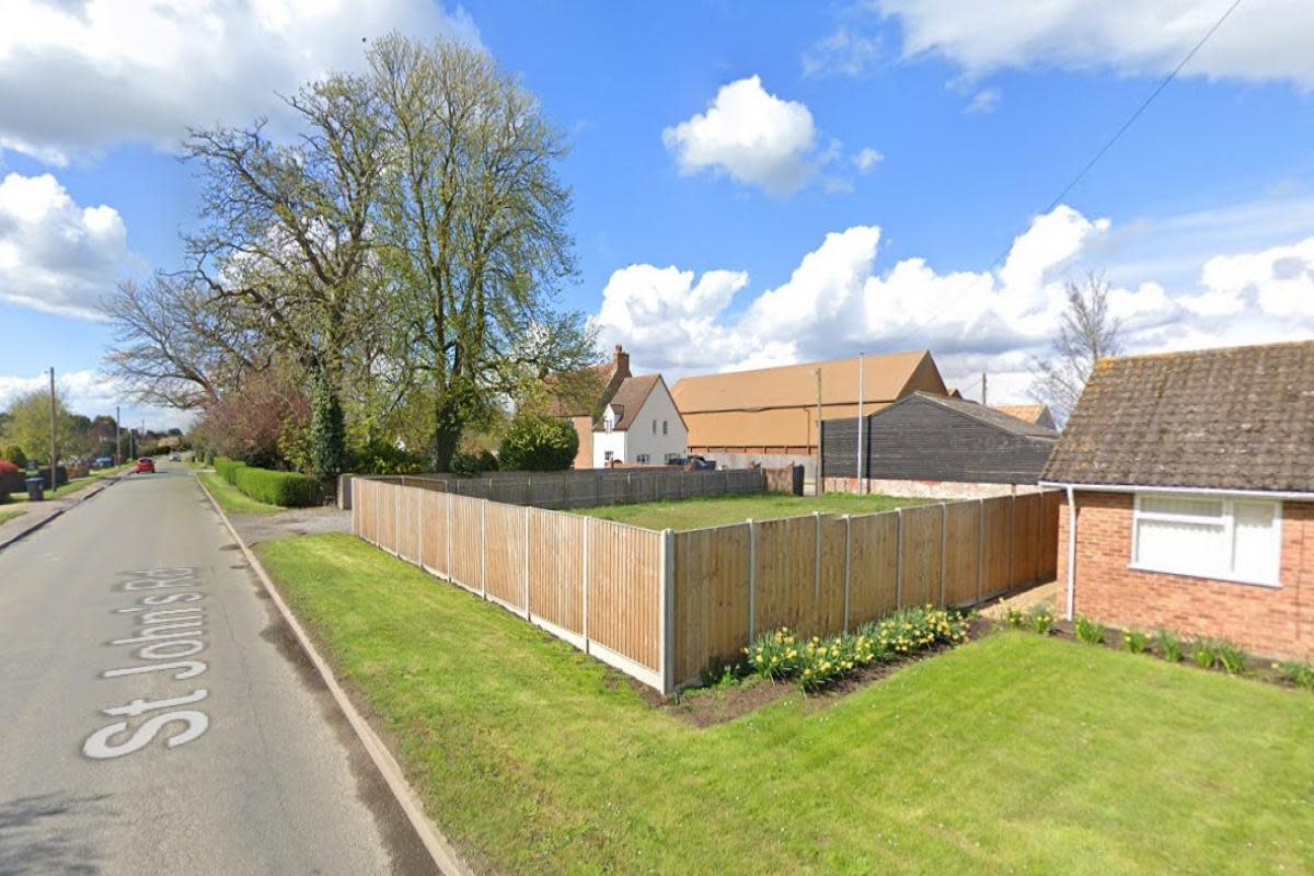 The site of the proposed development of two new homes in Tilney St Lawrence <i>(Image: Google)</i>