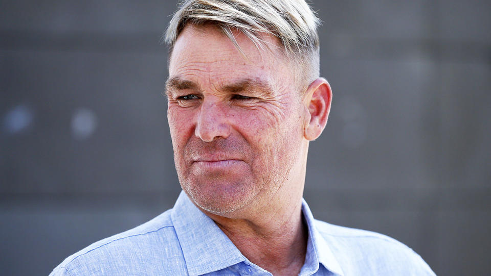 Shane Warne, pictured here speaking to the media at the MCG.