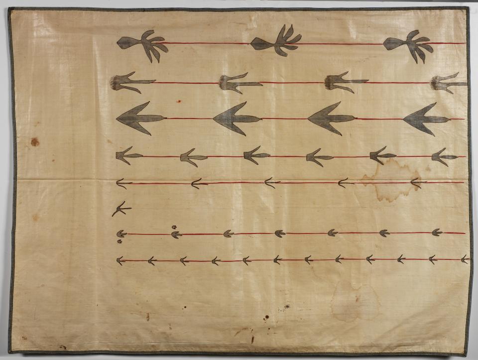 Orra White Hitchcock's "Seven Lines of Fossil Footprints" (1828&ndash;1840). (Photo: Amherst College Archives Special Collections)