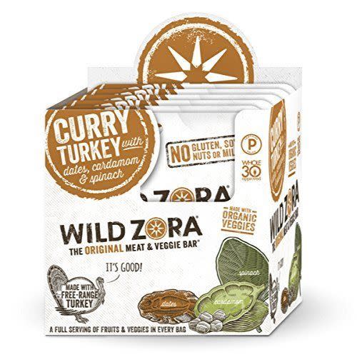 6) Wild Zora Curry Turkey Meat and Veggie Bars