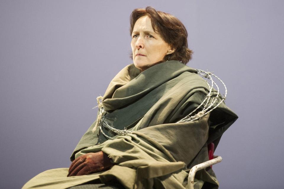 Fiona Shaw on stage at the Barbican (Alastair Muir)