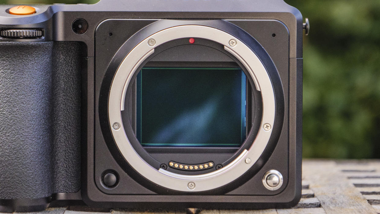  Closeup of the Hasselblad X2D 100C sensor. 