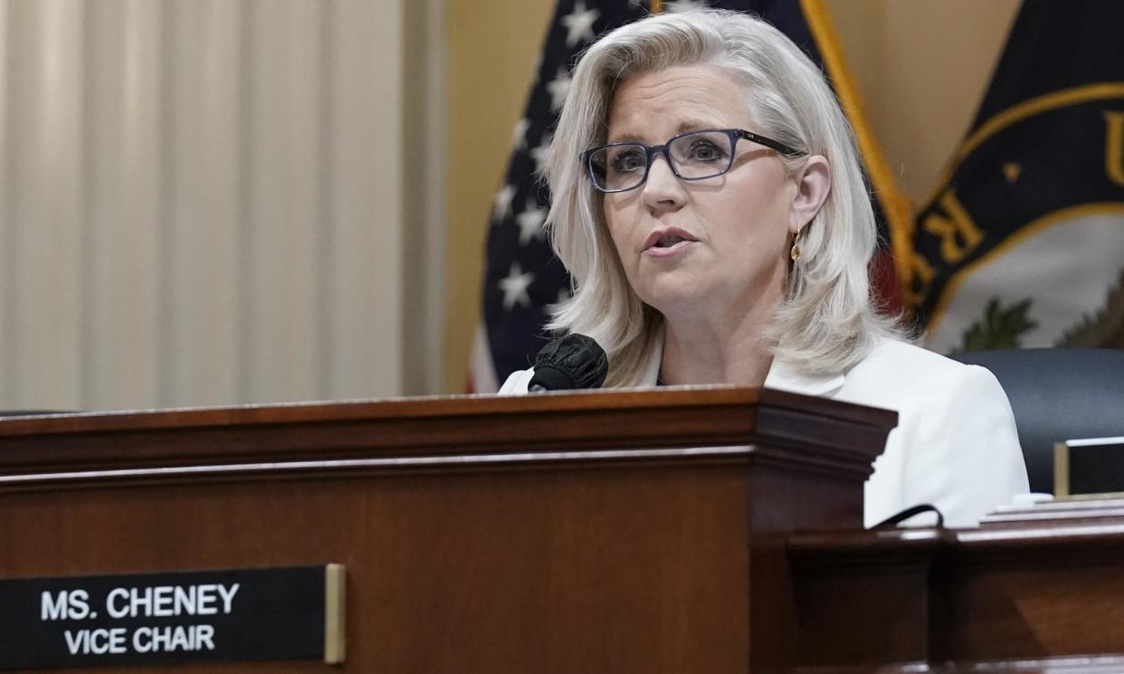 <span>Liz Cheney served as vice-chair of the January 6 committee, which concluded Trump had plotted to overturn his 2020 electoral defeat to Joe Biden.</span><span>Photograph: J Scott Applewhite/AP</span>