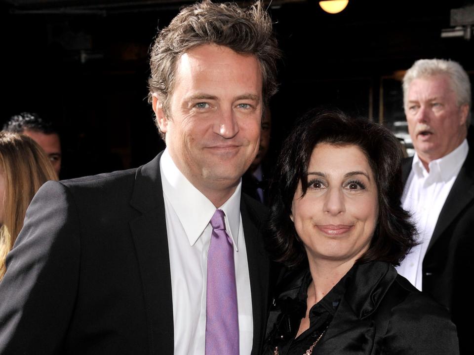 Matthew Perry and Sue Kroll, a film producer at Warner Bros., at the premiere of "17 Again" in 2009.