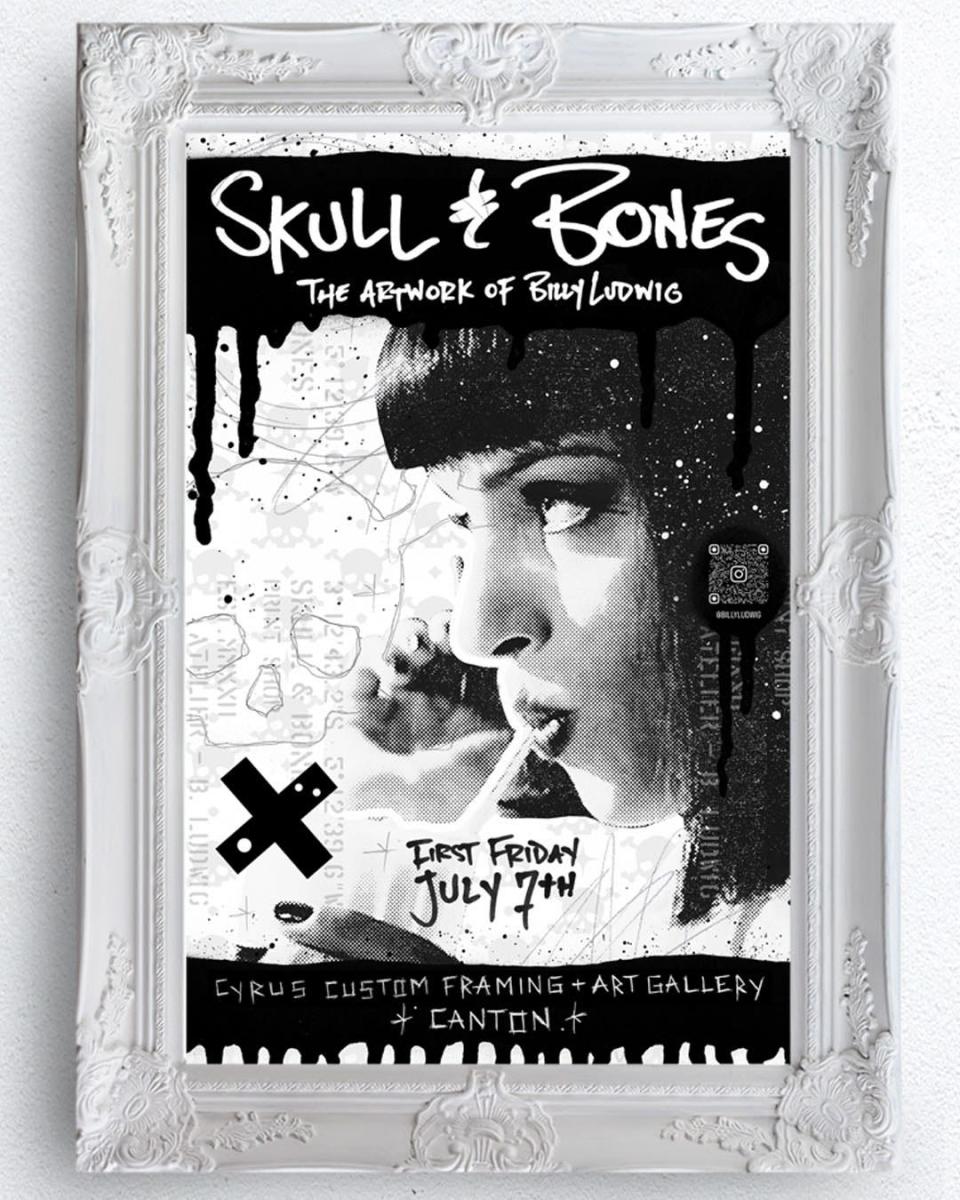 "Skull & Bones," which features the artwork of Jackson Township-based creator Billy Ludwig, opens Friday at Cyrus Custom Framing & Art Gallery in Canton.