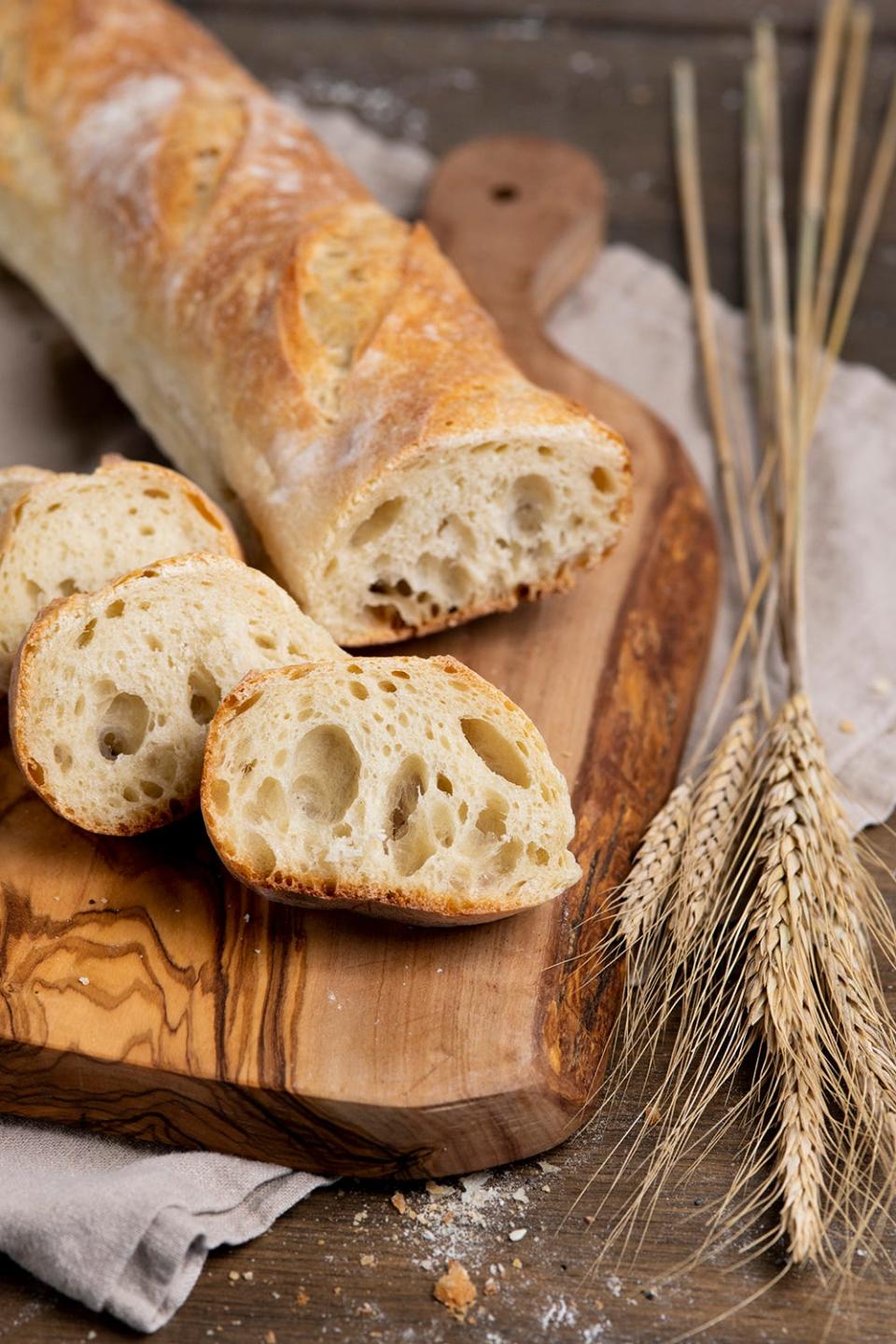 An old Italian oven helps give Provencal Bakery's baguettes their crispy appearance.