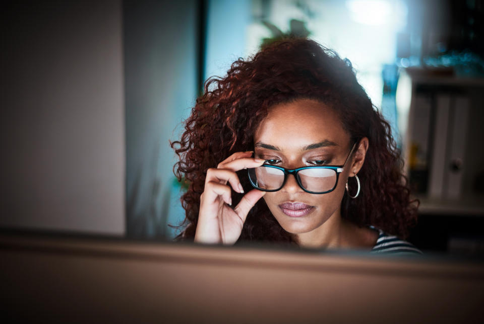 Blue-light-blocking glasses are more popular than ever. (Photo: Getty Images)