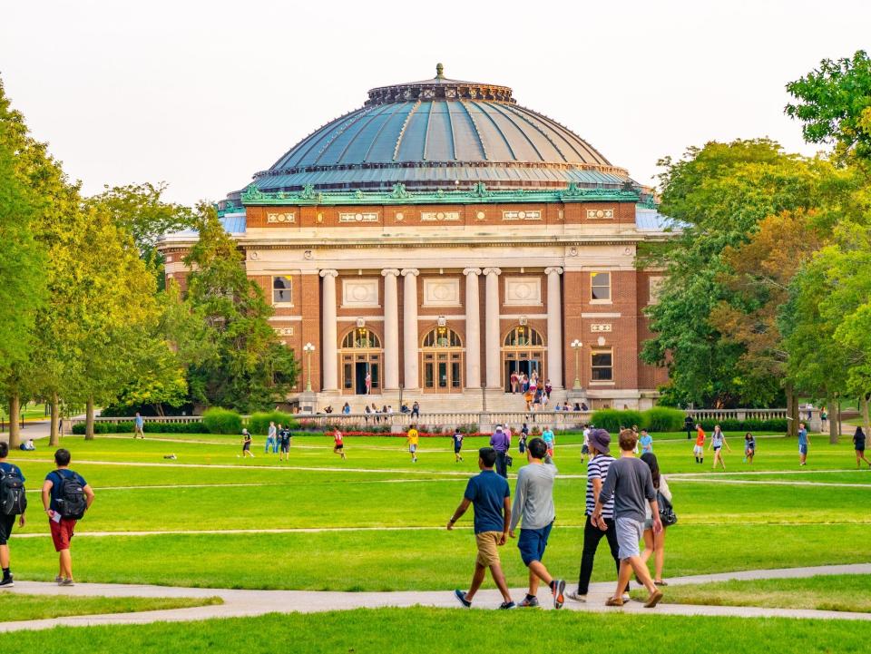 College campus Urbana Champaign Illinois