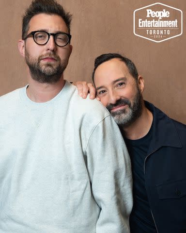 <p>Ben Trivett/Shutterstock</p> Director Seth Worley and Tony Hale (Sketch) Photographed in the PEOPLE, EW and Shutterstock Toronto International Film Festival 2024 Portrait Studio on September 8, 2024 in Toronto, Ontario, Canada.