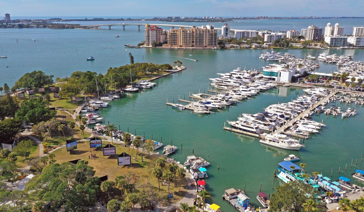 Bayfront Park and Marina Jack in heart of downtown Sarasota where you can experience boat and jet ski rentals, transient slips, boat club, sunset cruises, and waterfront restaurants.