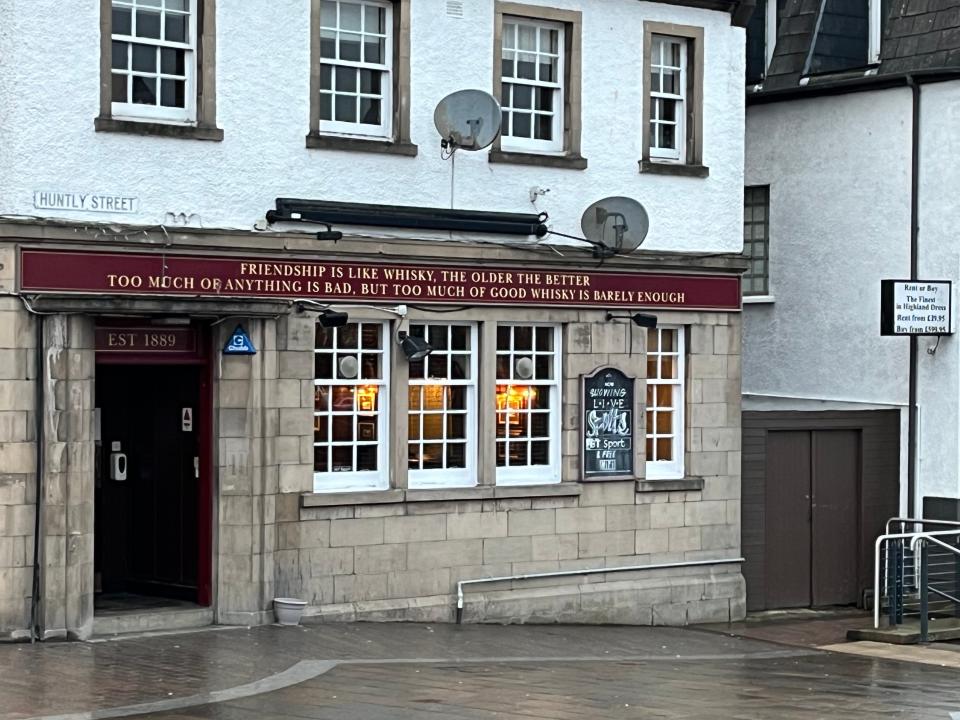 A bar in Inverness, Scotland.