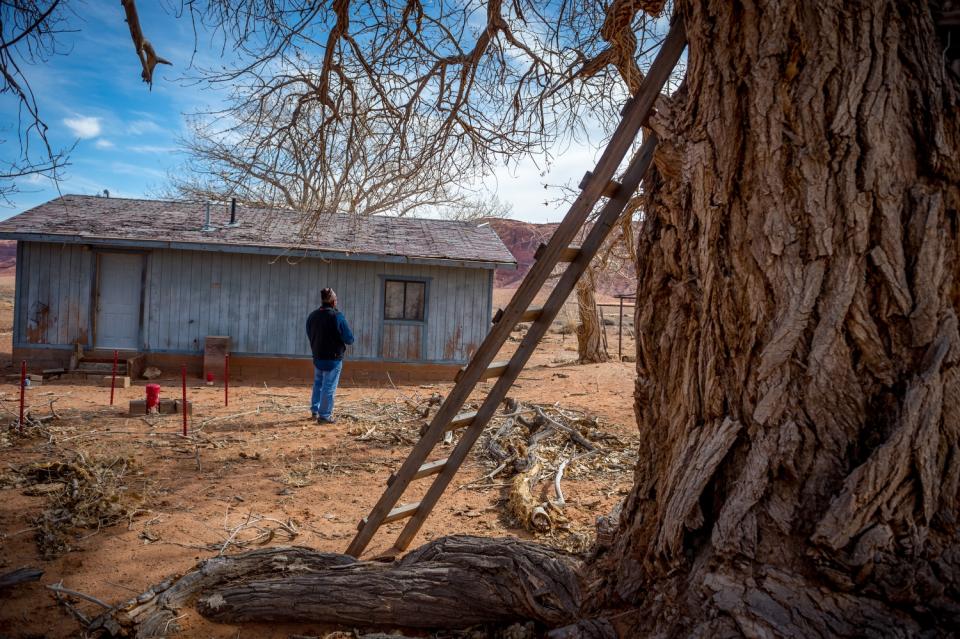 Dariel Yazzie on his family's land. (Photograph by Mary F. Calvert)