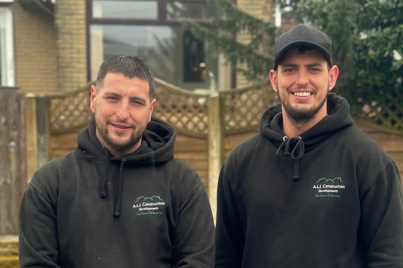 Adam (left) and Josh (right) joined forces for a new property venture -Credit:All Construction Developments UK