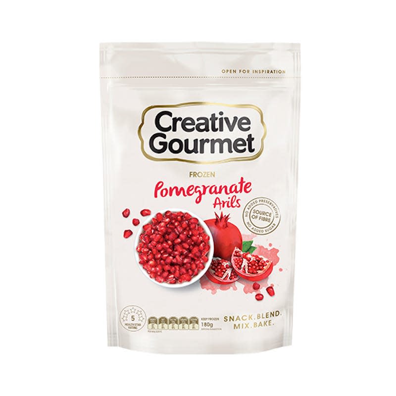 creative gourmet frozen pomegranate arils