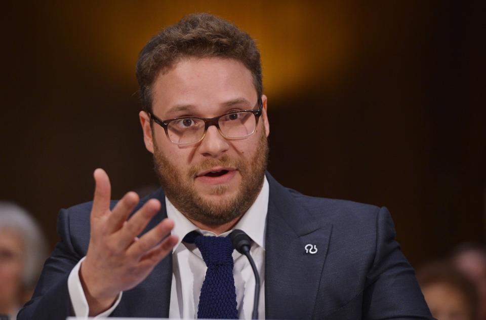 Seth Rogen got into a Twitter dispute with right-wing radio host Bill Mitchell this week. (Photo: MANDEL NGAN via Getty Images)