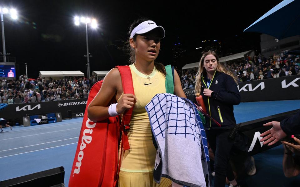 Emma Raducanu struggles with sickness in three-set Australian Open defeat