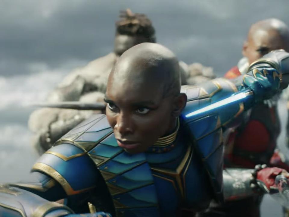 Michaela Coel in the teaser trailer for "Black Panther: Wakanda Forever."