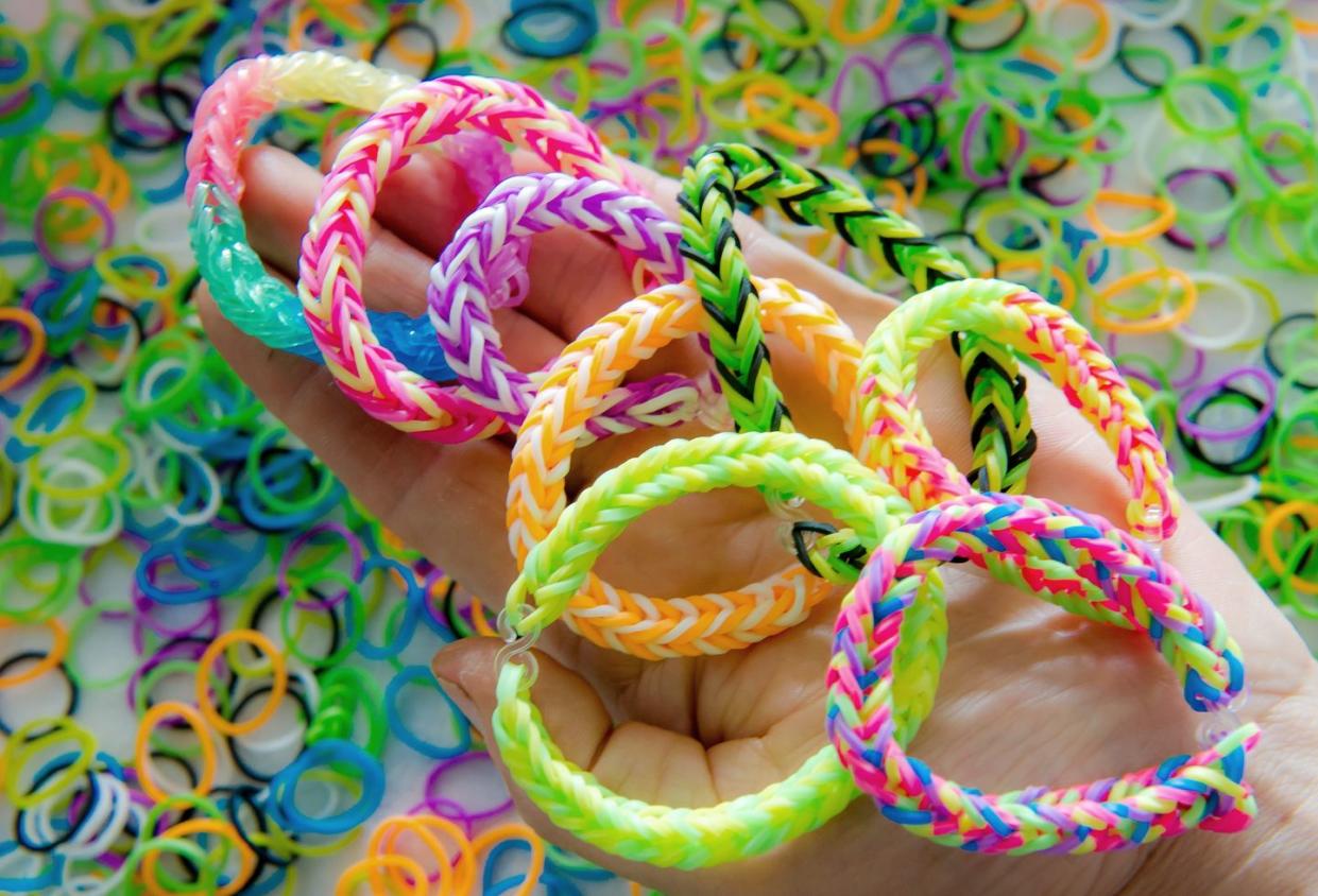 rubber band, pretzel, bracelet,