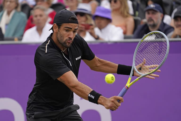 El italiano Matteo Berrettini, en su última participación en el torneo de Queen's Club, en Londres