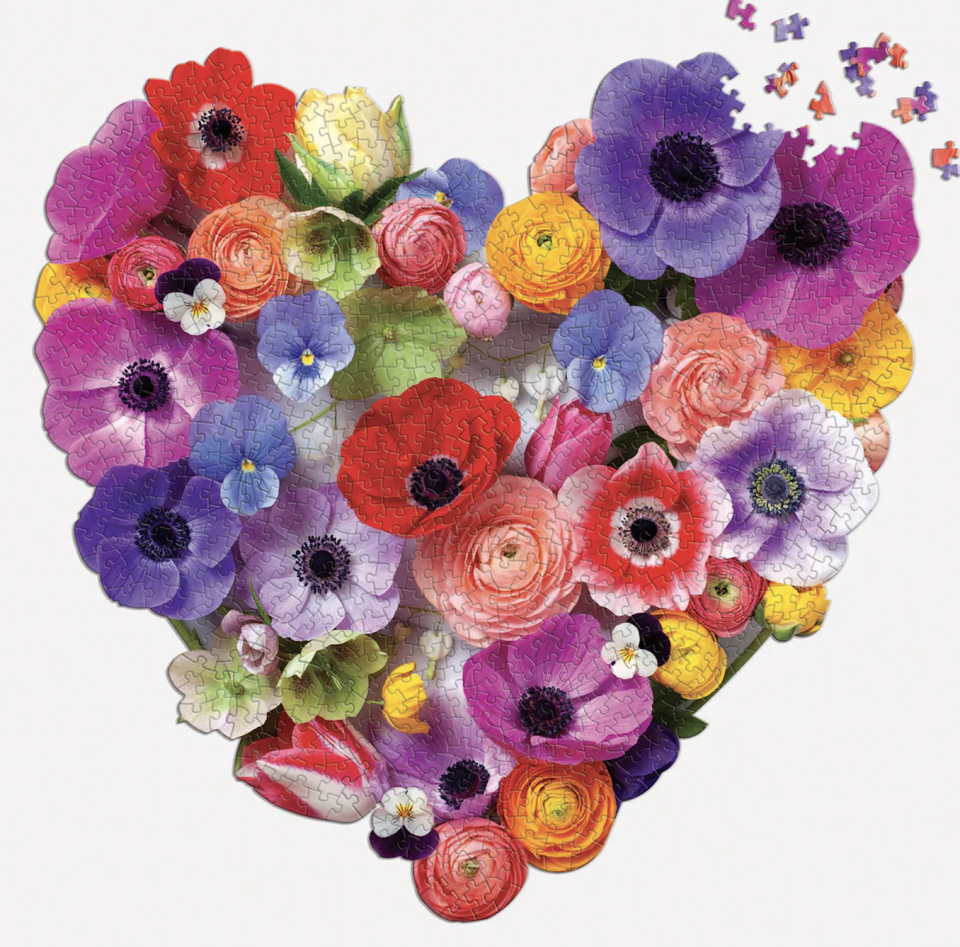 the heart-shaped flower puzzle