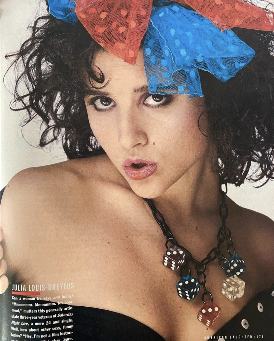 Julia Louis-Dreyfus in GQ magazine in 1985