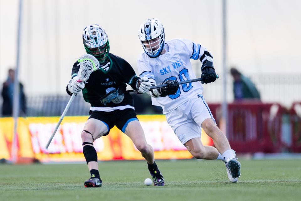 Green Canyon plays Sky View during the 4A boys lacrosse championships at Zions Bank Stadium in Herriman on May 26, 2023. | Ryan Sun, Deseret News