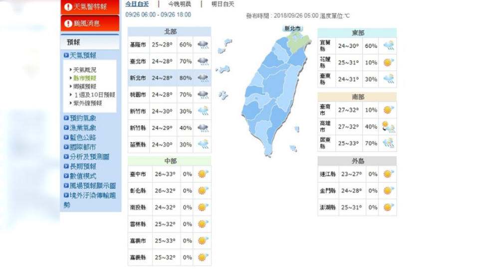 圖／翻攝自中央氣象局