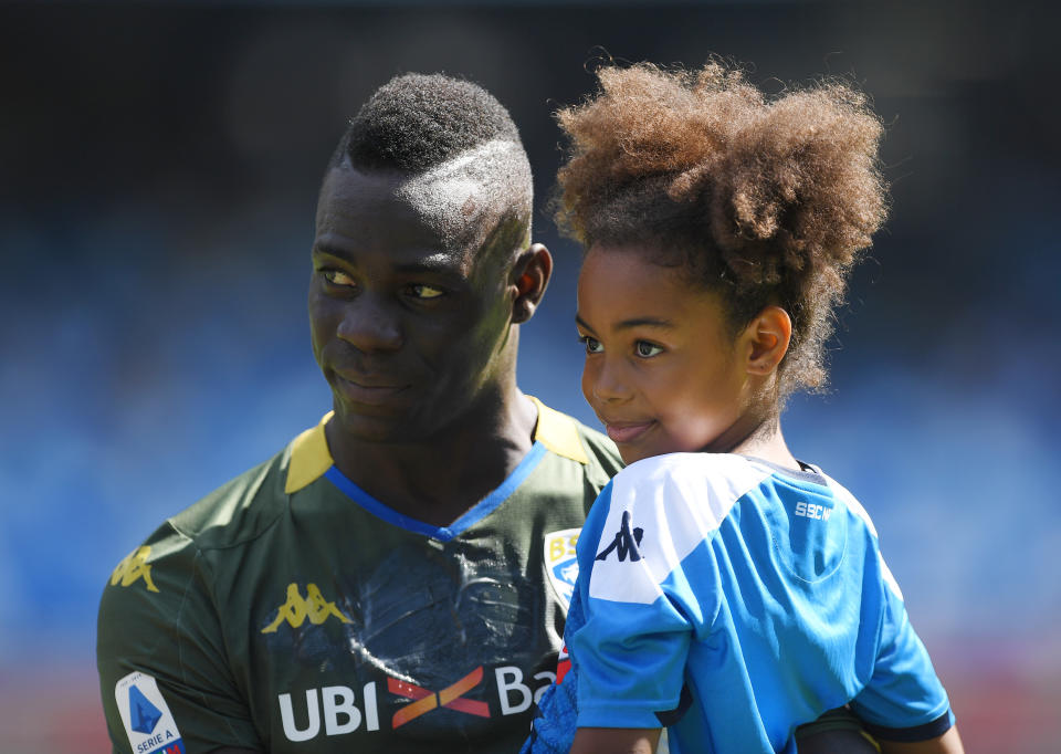 Balotelli was upset that his daughter heard the racist chants directed at her father earlier this month in a match against Verona. That wouldn't happen in MLS. (Francesco Pecoraro/Getty)