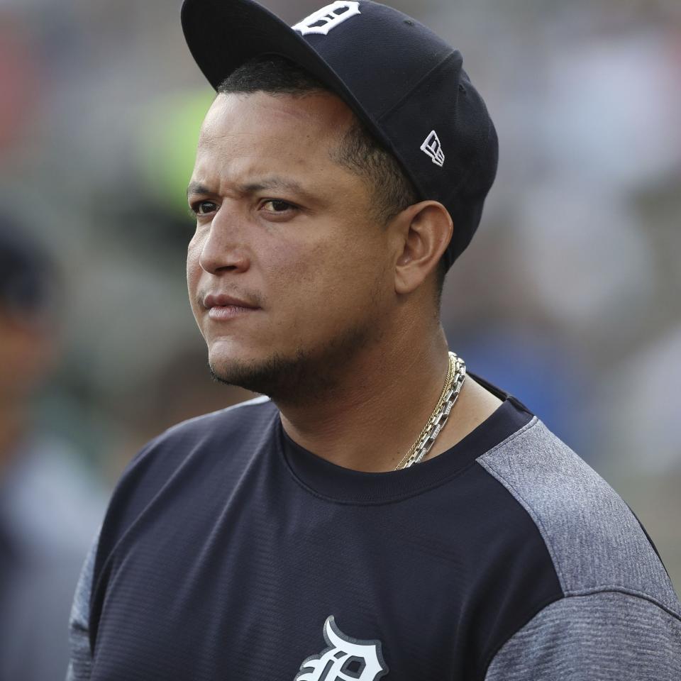 Miguel Cabrera (torn biceps tendon) is done for 2018 (AP)