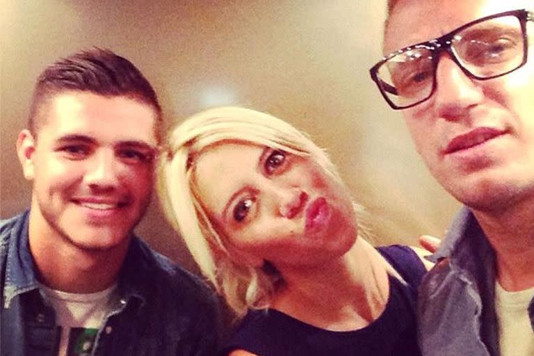 Otros tiempos: Maxi Lopez, Icardi y Wanda Nara, amigos