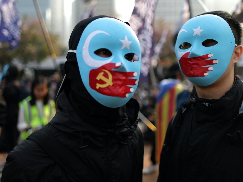 Hong Kong protest for Uighurs in Xinjiang