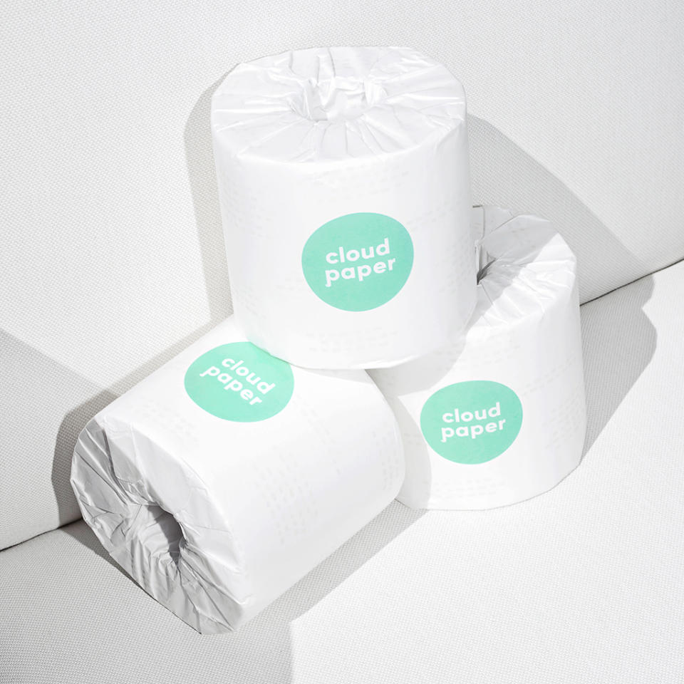 <p>“Buy toilet paper that is 100 percent postconsumer recycled material or renewable material like bamboo,” says Dunn. “These brands also come packed in paper, not plastic, and most donate to good causes, like improving hygiene in developing nations.”</p> <p><strong>Buy It! </strong>Cloud Paper, $28 for 24 rolls; <a href="https://cloudpaper.co/" rel="nofollow noopener" target="_blank" data-ylk="slk:cloudpaper.co;elm:context_link;itc:0;sec:content-canvas" class="link ">cloudpaper.co</a></p>