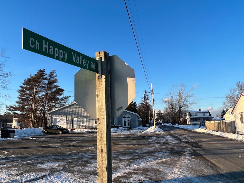 Plans for a homeless shelter on Happy Valley Road in St. Stephen were paused after a meeting Thursday night, two days after the province had called the location 'finalized.' (Sam Farley/CBC - image credit)