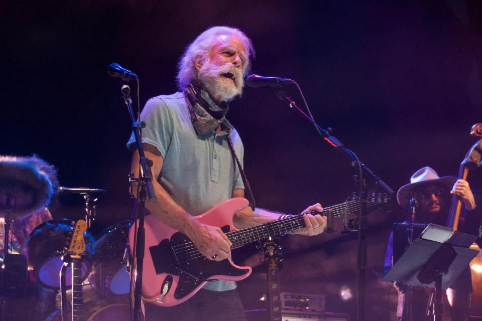 Bobby Weir and Wolf. Bros with the Wolfpack, picutred on June 8, 2021 at Red Rocks Amphitheater in Morrison, Colorado. The band's two-volume "Live in Colorado" collection was released by Third Man Records this year.