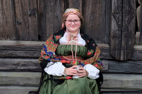 Traditional dress at the Norsk Folkemuseum in Oslo - Credit: GETTY