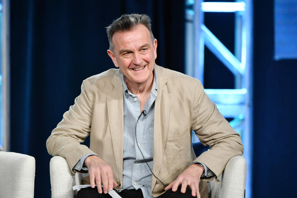 PASADENA, CALIFORNIA - JANUARY 10: Writer Peter Bowker of Masterpiece "World on Fire" speaks during the PBS segment of the 2020 Winter TCA Press Tour  at The Langham Huntington, Pasadena on January 10, 2020 in Pasadena, California. (Photo by Amy Sussman/Getty Images)