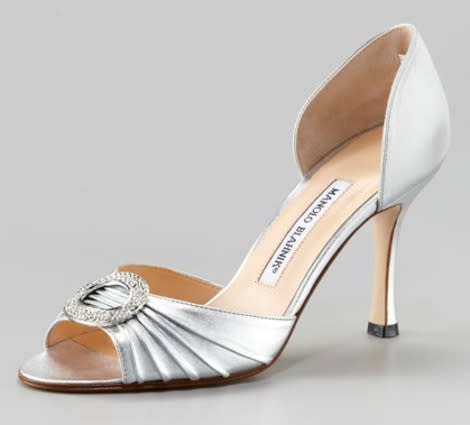 Designer shoes, like these Manolo Blahniks, are skyrocketing in price. Photo courtesy of Neiman Marcus