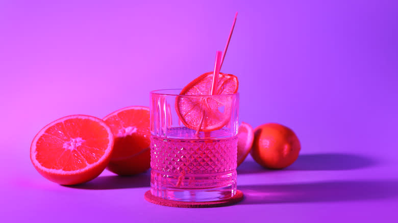 bright pink cocktail