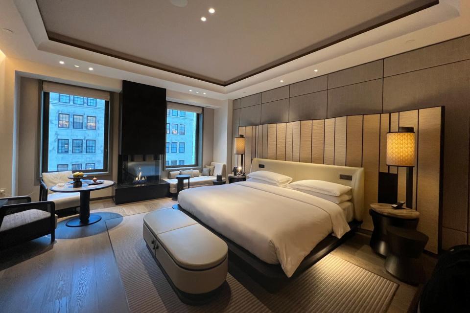 Interior of a suite at Aman new york