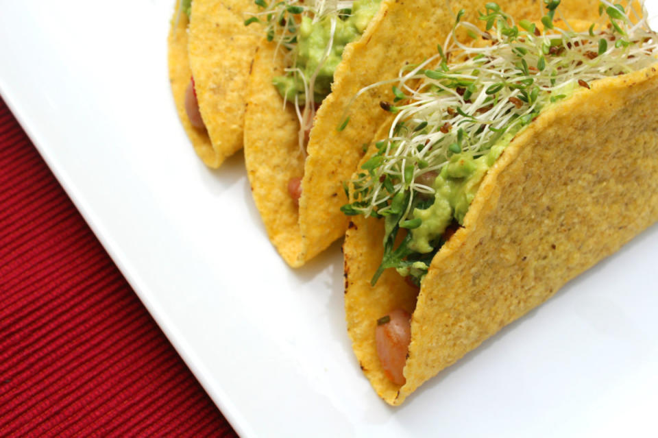 <p>strengthandsunshine.com</p><p>Perfect for Meatless Monday or Taco Tuesday, these Cranberry Bean & Pepper Tacos will change the way you think about tacos. Gluten-free and vegan, these healthy homemade tacos will meet all taco-loving needs!</p><p><strong>Get the recipe: <a href="http://strengthandsunshine.com/cranberry-bean-pepper-tacos/" rel="nofollow noopener" target="_blank" data-ylk="slk:Cranberry Bean & Pepper Tacos;elm:context_link;itc:0;sec:content-canvas" class="link ">Cranberry Bean & Pepper Tacos</a></strong></p>