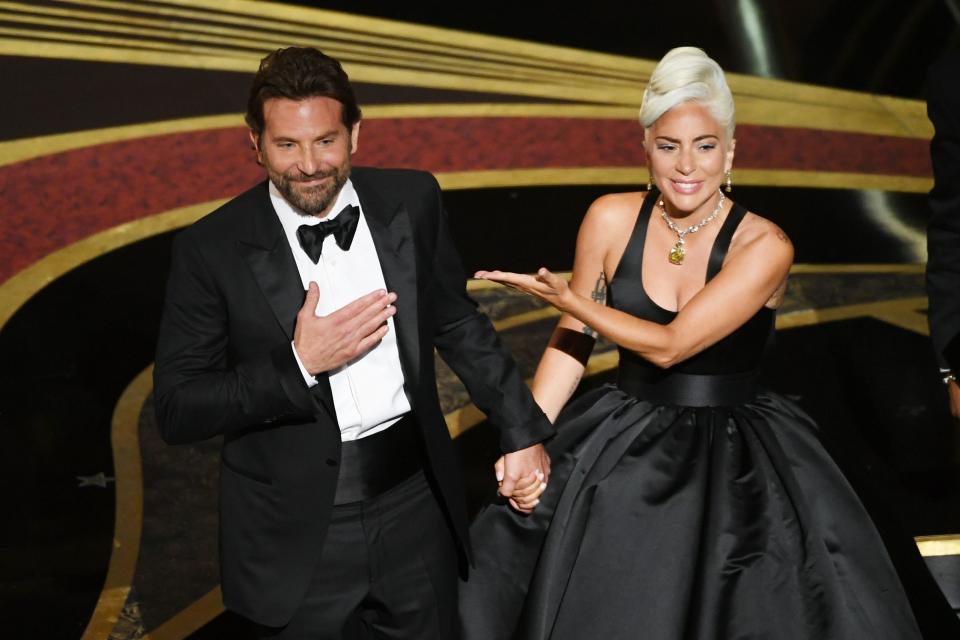 Bradley Cooper and Lady Gaga at the Academy Awards